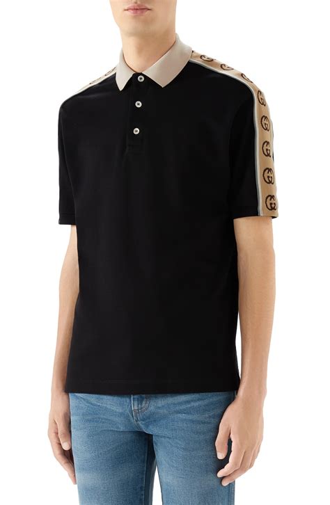 gucci black polo shirt fake|Gucci polo men's.